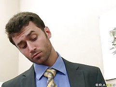 Kortney Kane is a hot architect with long legs and hot tits that bring James Deen the inspiration to design. Look at him sucking on those titties and how good she feels when he does that. Is she going to get something between those two or some spunk on her pretty face?